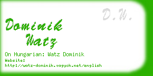 dominik watz business card